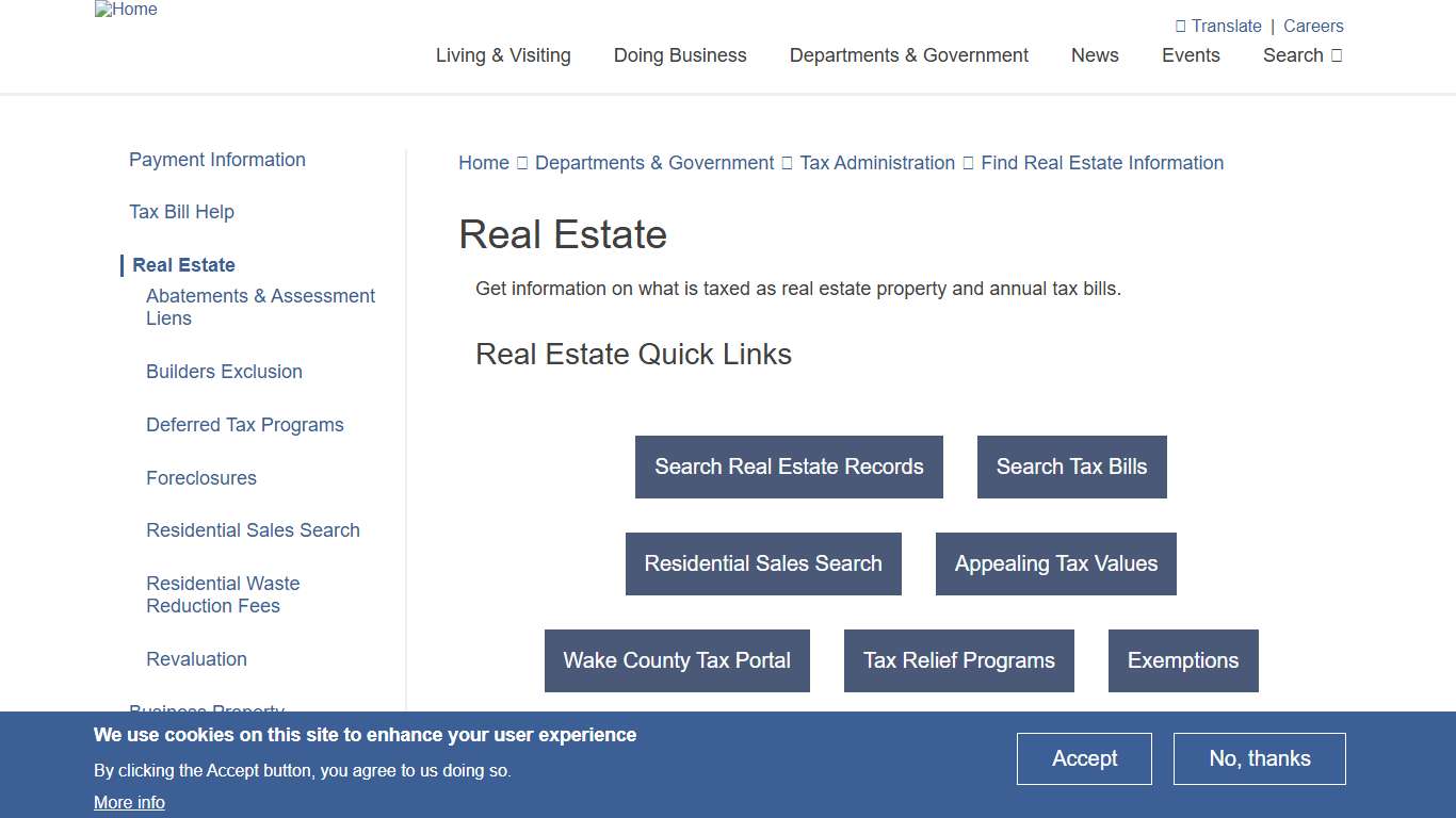 Real Estate Wake County Government