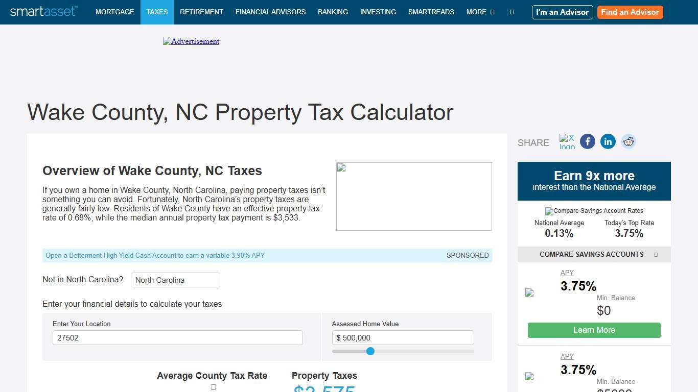 Wake County, NC Property Tax Calculator - SmartAsset