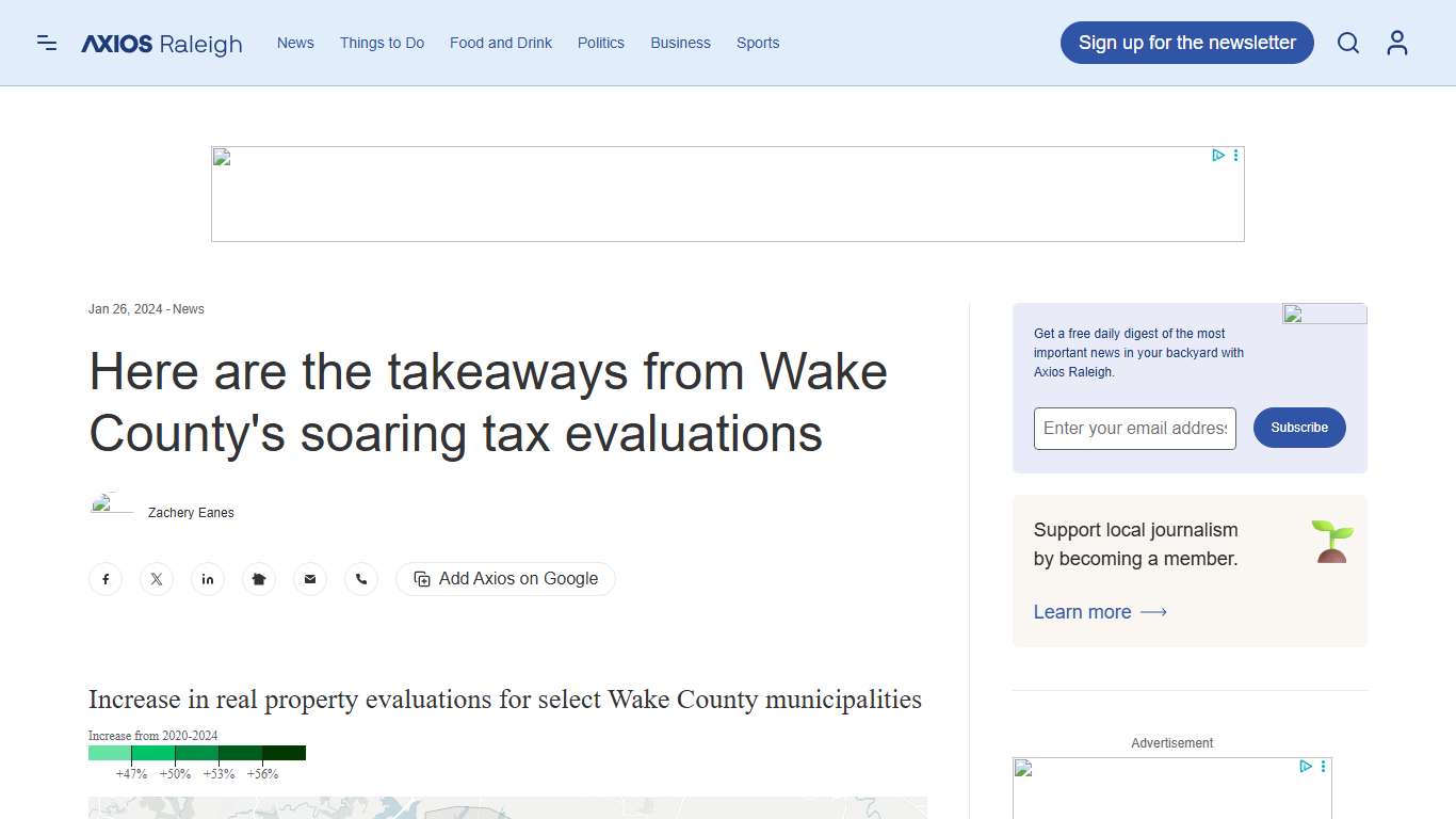 Wake County's tax evaluations soared in value. Here's what happened - Axios Raleigh